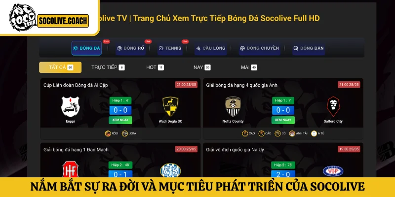 Nắm bắt sự ra đời và mục tiêu phát triển của Socolive